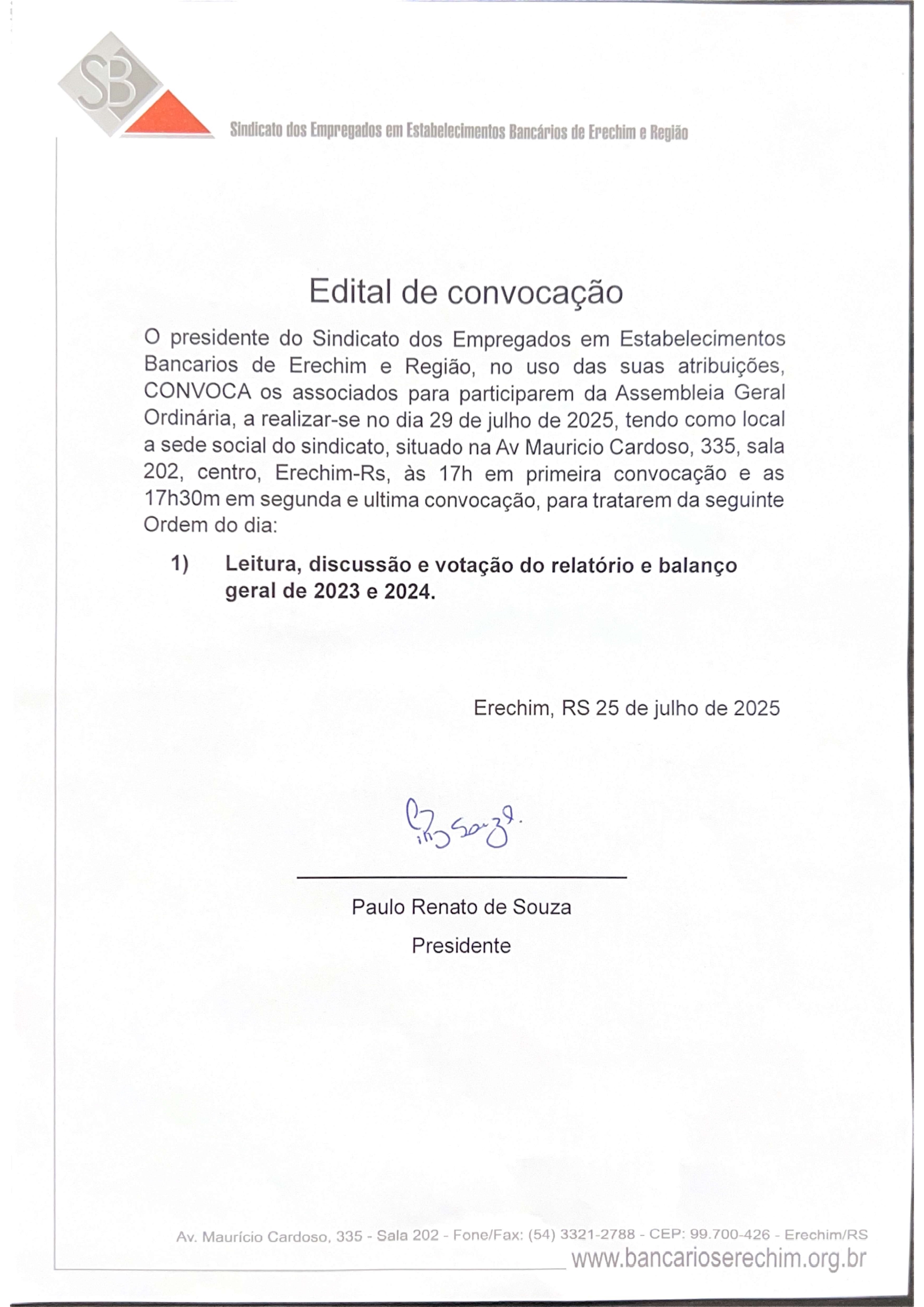 Edital Presta��o de Contas 2023 e 2024