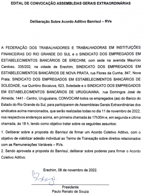 Assembleia Geral Extraordin�ria