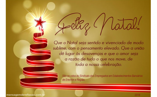 A SEEB ERECHIM DESEJA A TODOS OS BANC�RIOS UM FELIZ NATAL E UM PR�SPERO ANO NOVO!!!!
