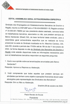 Assembleia Geral Extraordin�ria